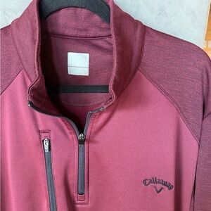 Callaway Maroon Quarter-Zip Pullover